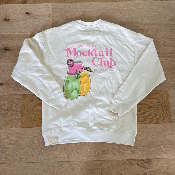 ESW Beauty - Sippin Pretty Mocktail Club Sweatshirt in Yellow & Pink - Picture 3 of 3